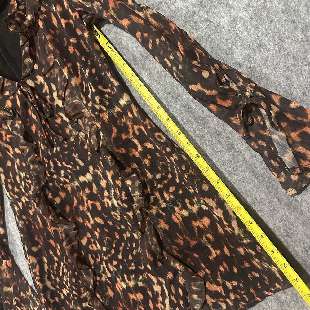 Runaway Brown Leopard-Print Ruffle Mini Dress - Picture 9 of 12